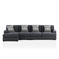 Furniture of America Kintra Modern Chenille Upholstered Large L-Shaped Sectional