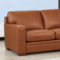 Hydeline Dillon Right-Facing Sectional Sofa with Chaise in Top Grain Leather