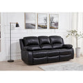 Betsy Furniture 8018 Bonded Leather Manual Reclining 3-Seat Sofa