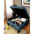 MJL Furniture Manhattan Allure Upholstered Cocktail Ottoman Table with Storage