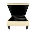 MJL Furniture Manhattan Allure Upholstered Cocktail Ottoman Table with Storage