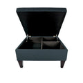 MJL Furniture Manhattan Allure Upholstered Cocktail Ottoman Table with Storage