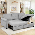Cozy Classic L-Shaped Pull-Out Sleeper Sectional Sofa