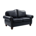 Angel Transitional Genuine Leather Sofa with Tufted Backrest by HULALA HOME