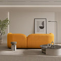 Milet Contemporary Curved Arm Sofa in Luxurious Boucle Fabric