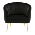 Randolf Velvet Accent Chair in Silver Orchid