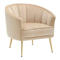 Randolf Velvet Accent Chair in Silver Orchid