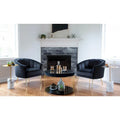 Randolf Velvet Accent Chair in Silver Orchid