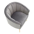 Randolf Velvet Accent Chair in Silver Orchid