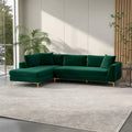 Mae Velvet Corner Sectional Sofa in Mid-Century Modern Style