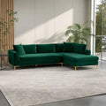 Mae Velvet Corner Sectional Sofa in Mid-Century Modern Style