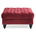 Luxurious Nola Velvet Tufted Extra-Large Ottoman