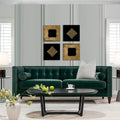Jack 84 Mid-Century Modern Tuxedo Sofa with Decorative Bolster Pillows