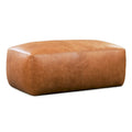 Poly & Bark Denver Leather Ottoman - Authentic Full Grain Italian Leather