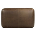 Poly & Bark Denver Leather Ottoman - Authentic Full Grain Italian Leather