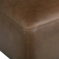 Poly & Bark Denver Leather Ottoman - Authentic Full Grain Italian Leather