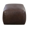 Poly & Bark Denver Leather Ottoman - Authentic Full Grain Italian Leather