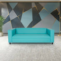 Mid-Century Modern 3-Seater Sofa by Coast to Coast Sofas - Upholstered Faux Leather with Solid Wood Frame