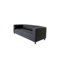 Mid-Century Modern 3-Seater Sofa by Coast to Coast Sofas - Upholstered Faux Leather with Solid Wood Frame