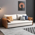 JASIWAY 65.4-Inch Vegan Leather Sleeper Sofa Bed