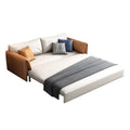 JASIWAY 65.4-Inch Vegan Leather Sleeper Sofa Bed