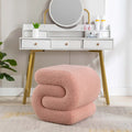Contemporary S-Shape Ottoman Makeup Stool and Footrest for Living Room and Bedroom