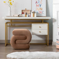 Contemporary S-Shape Ottoman Makeup Stool and Footrest for Living Room and Bedroom