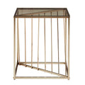Hannah Square End Tables with Metal and Glass Top by iNSPIRE Q Bold