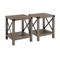 Set of 2 Middlebrook Kujawa 18-Inch X-Side Accent Tables