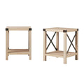 Set of 2 Middlebrook Kujawa 18-Inch X-Side Accent Tables