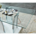 Furniture of America del Rio Contemporary Glass Top 2-Piece Accent Table Set