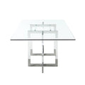 5-Piece Dining Set with Glass and Acrylic Design