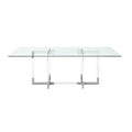 5-Piece Dining Set with Glass and Acrylic Design