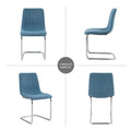 4-Piece Modern Dining Chair Set with Metal Legs