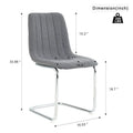 4-Piece Modern Dining Chair Set with Metal Legs