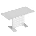 Clihome Glossy Wood Expandable Dining Table for 6 Guests
