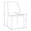 LeisureMod Tule Collection 7-Piece Black Steel Dining Set with 6 Chairs and Table