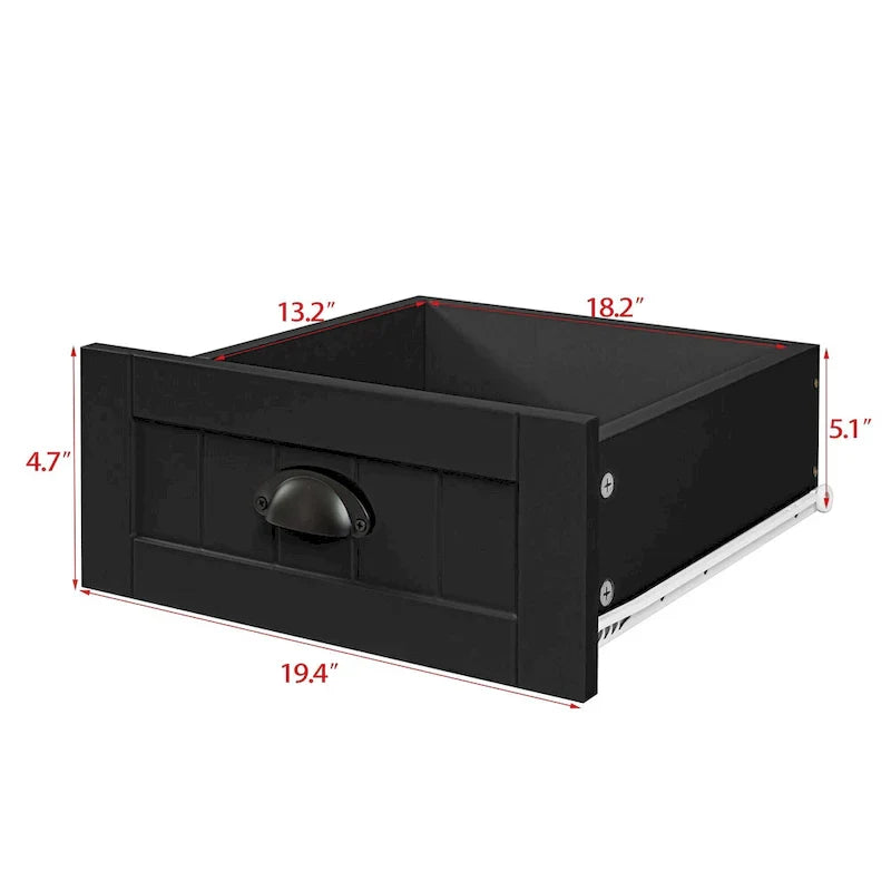 Retro-Inspired Drawer Dresser with Shell-Shaped Handles - Stylish Bedroom Storage Cabinet