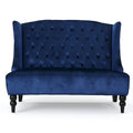 Christopher Knight Home Leora Contemporary Glam Tufted Velvet Wingback Loveseat