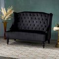 Christopher Knight Home Leora Contemporary Glam Tufted Velvet Wingback Loveseat