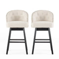 Set of 2 Ogden Beige Swivel Bar Stools by Christopher Knight Home