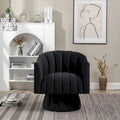 SEYNAR Contemporary Glam Velvet Round Swivel Accent Barrel Chair for Living Room