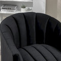 SEYNAR Contemporary Glam Velvet Round Swivel Accent Barrel Chair for Living Room