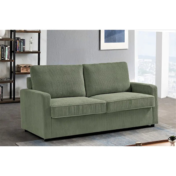 Manchester 70-Inch Square Arm Sofa Bed in Polyester Corduroy