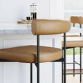 Nathan James Dahlia Upholstered Counter Height Barstool and Dining Chair with Backrest