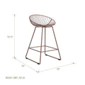 CosmoLiving by Cosmopolitan Ellis 24-Inch Metal Counter Height Bar Stool