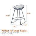 CosmoLiving by Cosmopolitan Ellis 24-Inch Metal Counter Height Bar Stool