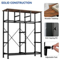 Moasis Rustic Wood-Style Bedroom Dresser with Metal Frame and Wooden Surface