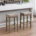29-Inch Backless Faux Leather Bar Stools for Kitchen Counter - Farmhouse Style Island Chairs