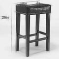 29-Inch Backless Faux Leather Bar Stools for Kitchen Counter - Farmhouse Style Island Chairs